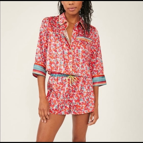 Free People Other - NWT Free People Pillow Talk Pj Set in Poppy Combo
